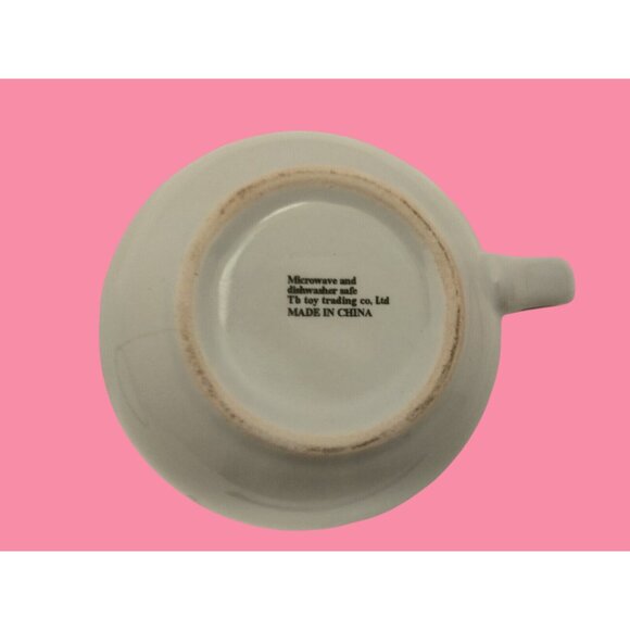 Happy Valentines Day Red Rose Cup Ceramic Mug Wide Coffee Mug Soup Hearts Love - Picture 7 of 9